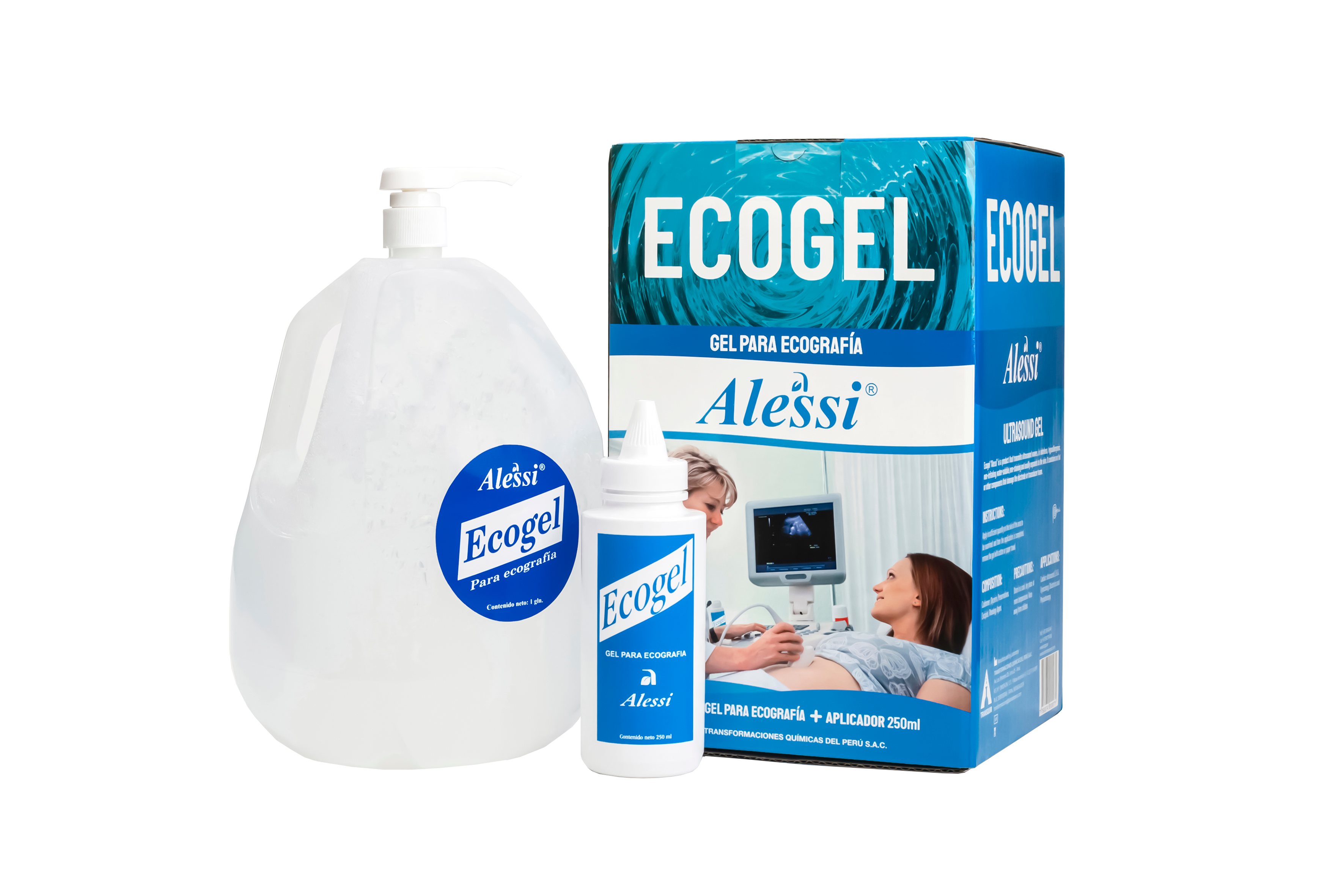 ECOGEL Gel de Ultrasonido y EKG (1 Galón) Transparente