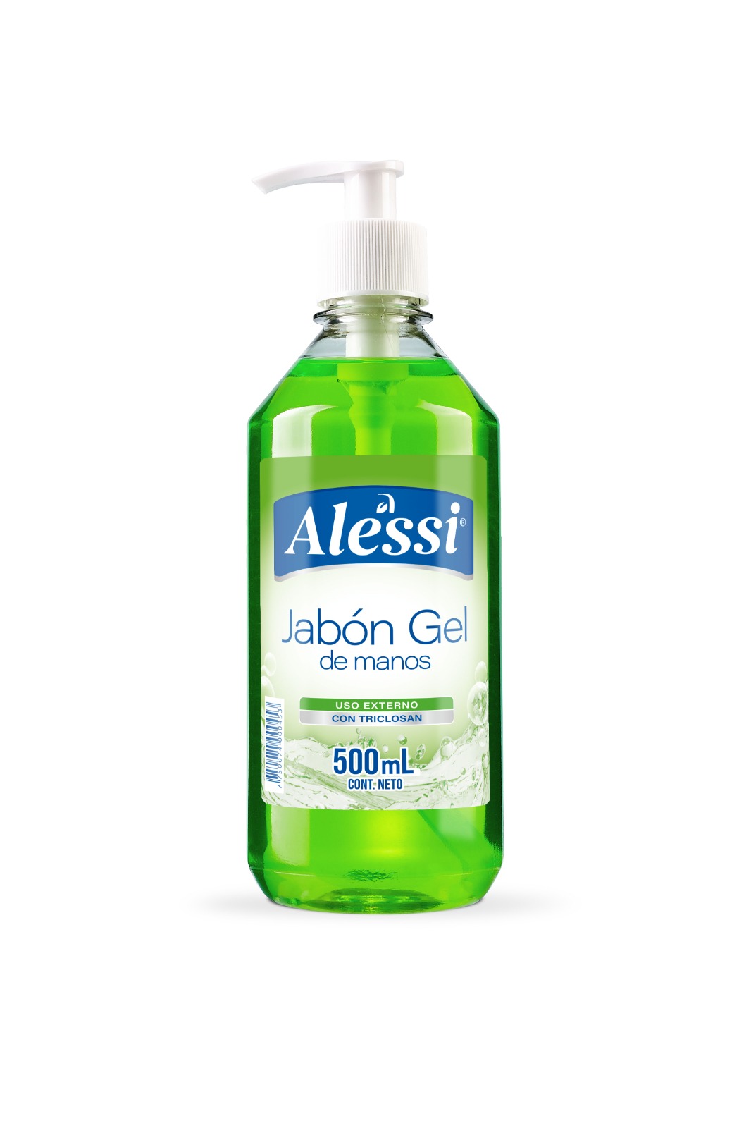 Jabón Gel Antibacterial Líquido (500 ml.) c/ Dispensador
