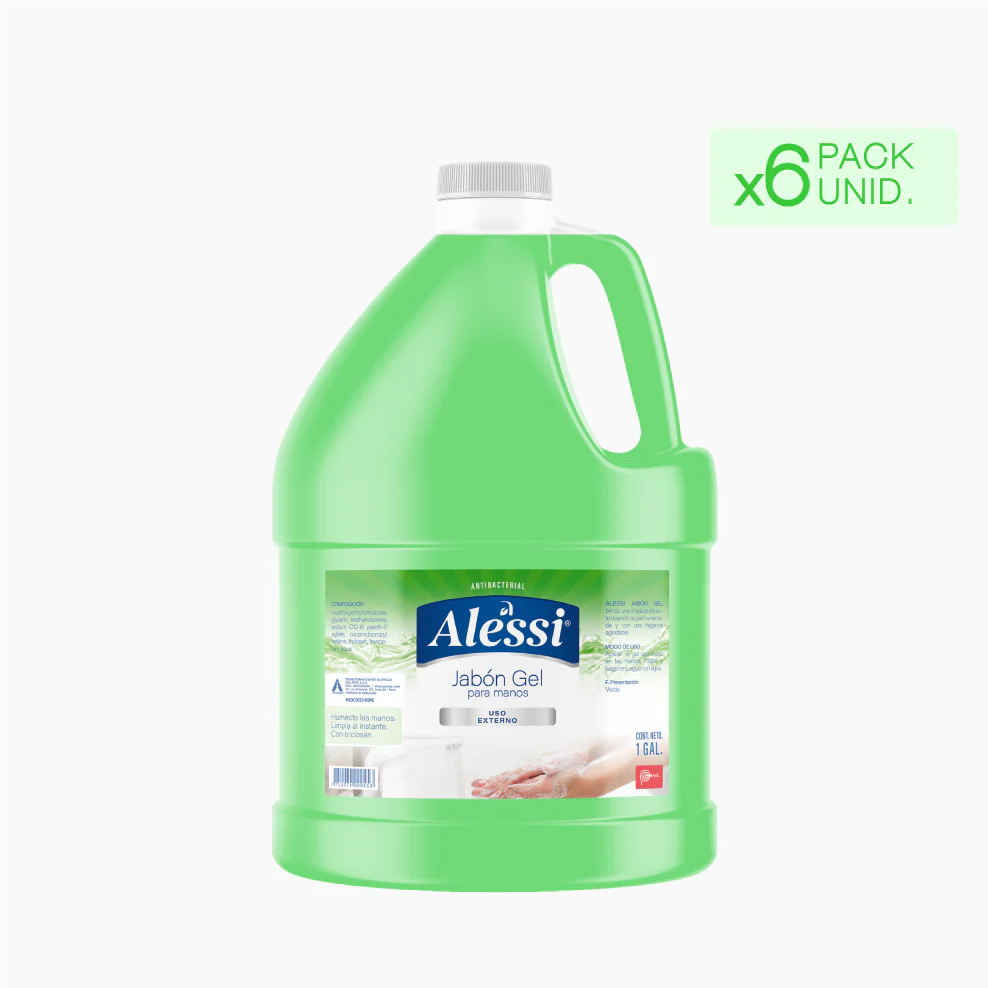 Jabón Gel Antibacterial (1 Gal.) Caja x6 unids.