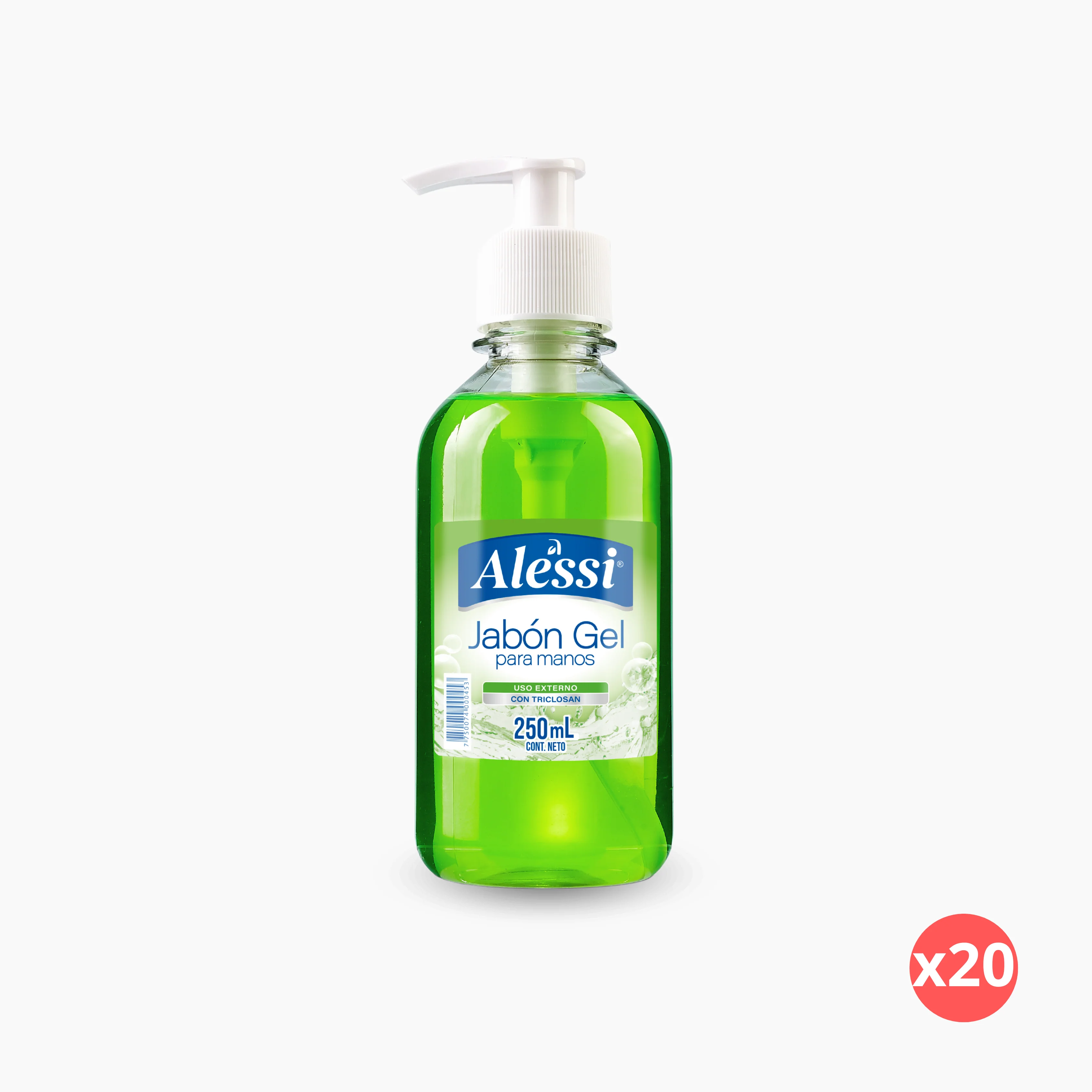 Jabón Gel (250 ml.) Pack x20 uni.