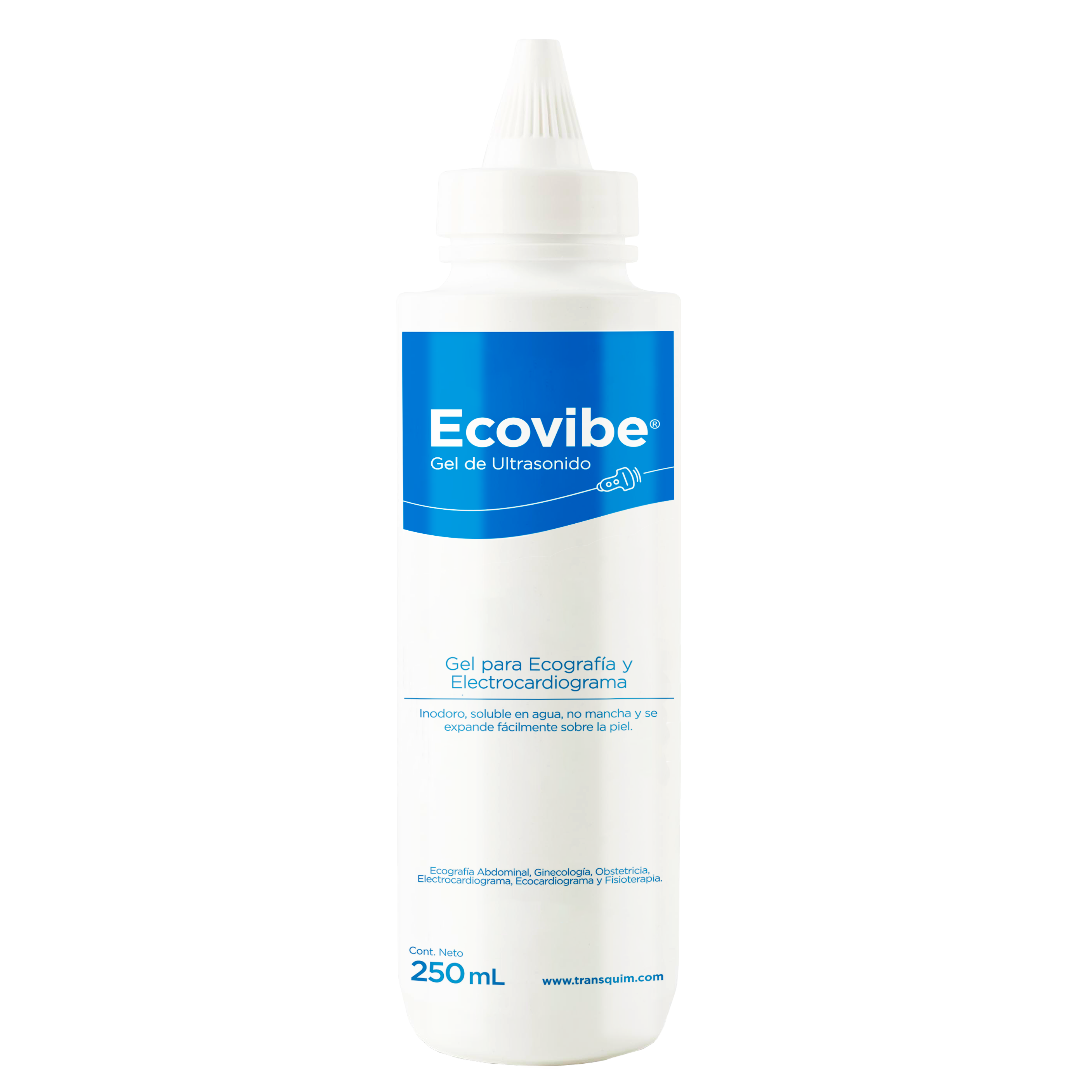 Ecovibe Gel de Ultrasonido (250 ml.) Celeste